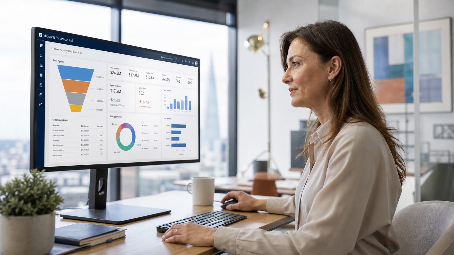 Dynamics 365 Business Central ERP dashboard