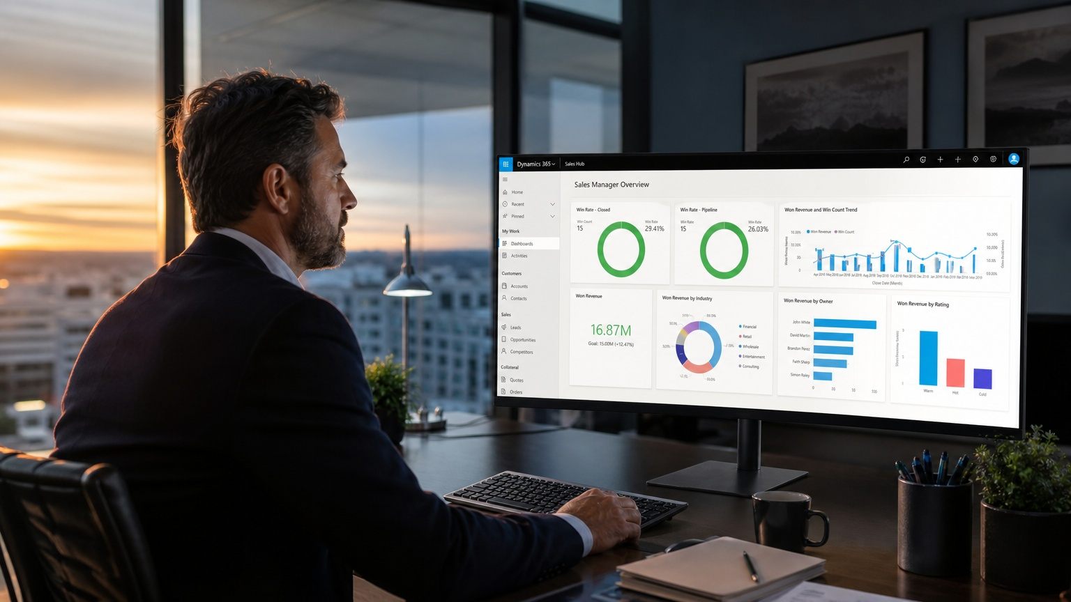 Dynamics 365 CRM customer engagement dashboard